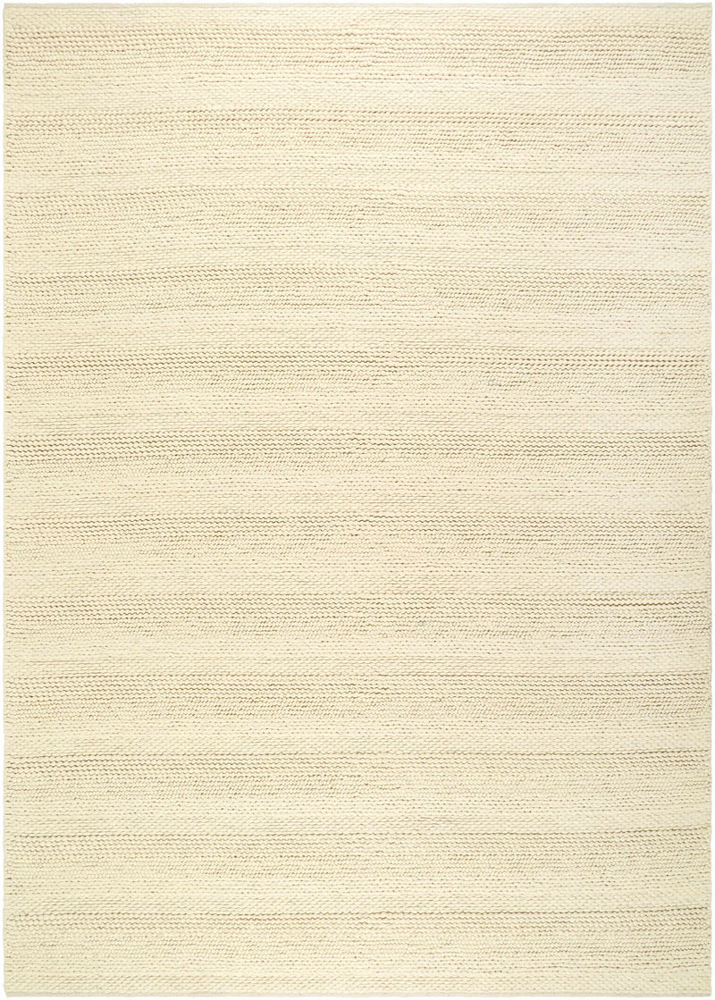 Clarke Beige Textured Wool Rug by Boutique Rugs
