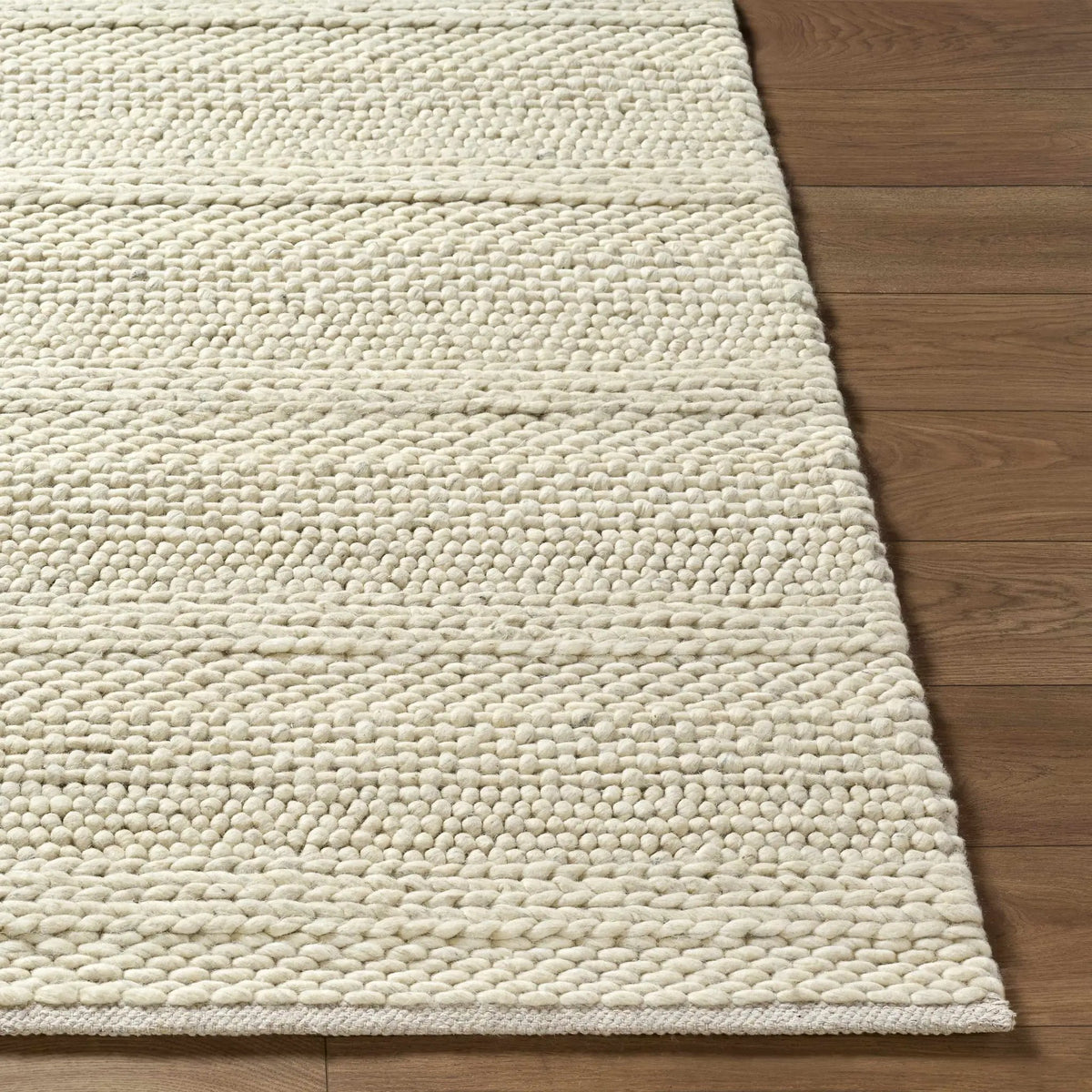 Clarke Beige Textured Wool Rug, photo 7 of 24