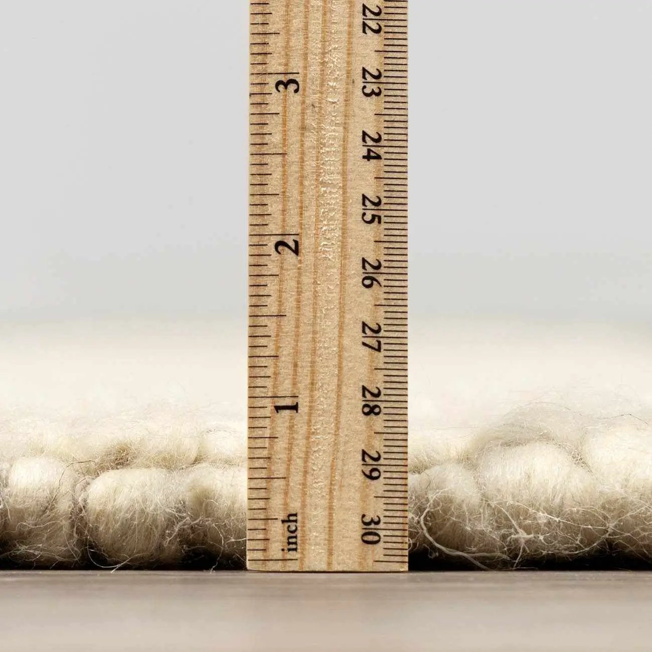 Clarke Beige Textured Wool Rug by Boutique Rugs