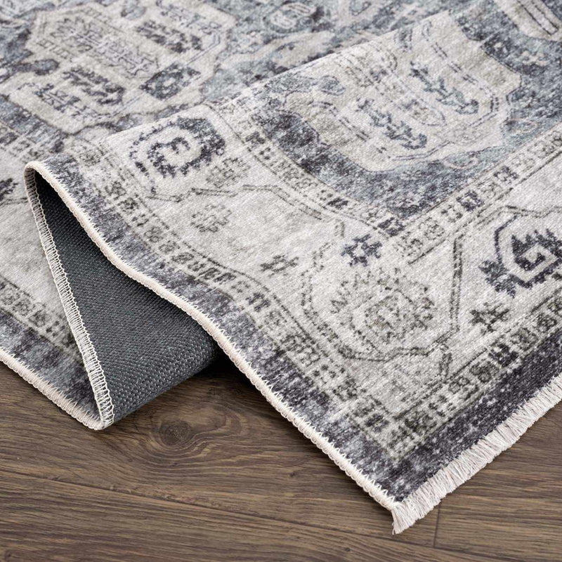 Off White Holi-4602 Washable Area Rug - Clearance by Boutique Rugs