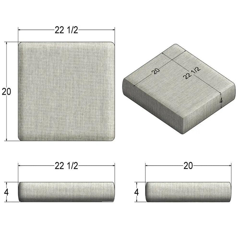Outdoor-USA Ottoman/Bench 20L x 22.5W x 4D Replacement Cushions by Outdoor-USA®