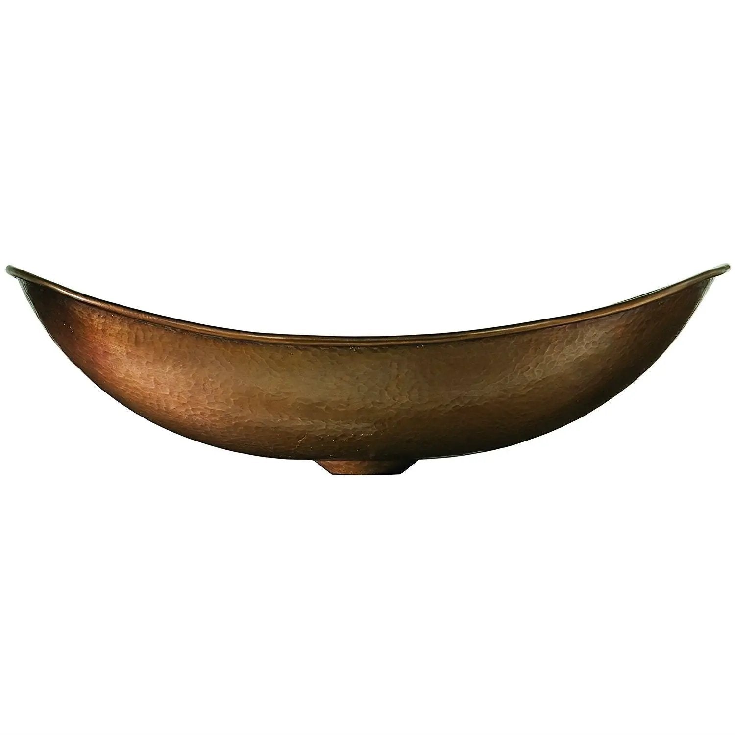 Hammered Copper Bath Vessel Sink Oval 19 x 14 inch by HomePacific