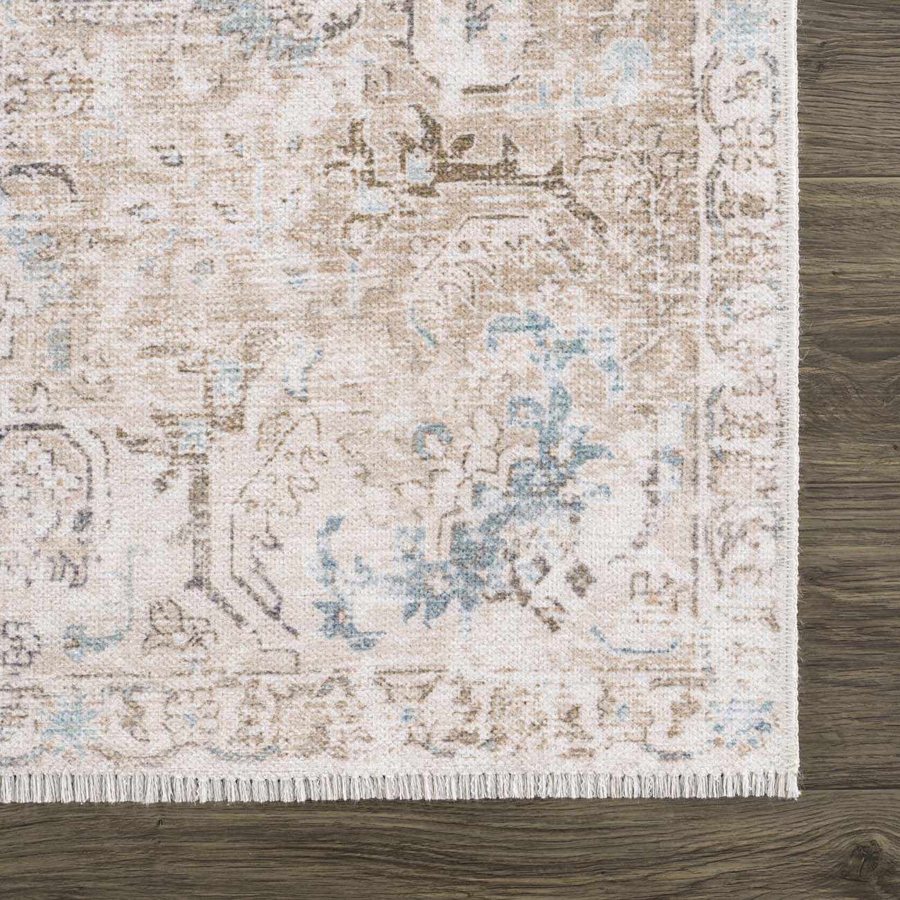 Beige Holi-4600 Washable Area Rug - Clearance by Boutique Rugs