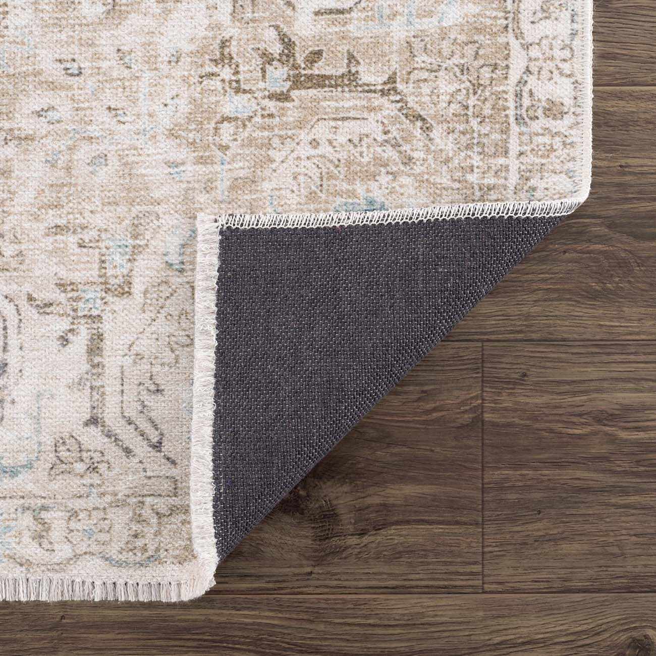 Beige Holi-4600 Washable Area Rug - Clearance by Boutique Rugs
