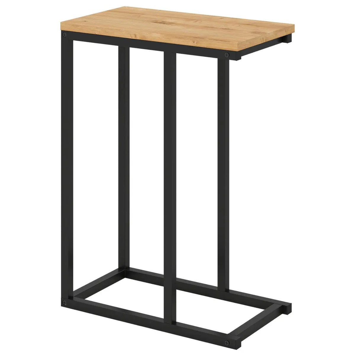 C-Shaped End Table Small Side Table with Sturdy Metal Frame, photo 7 of 16