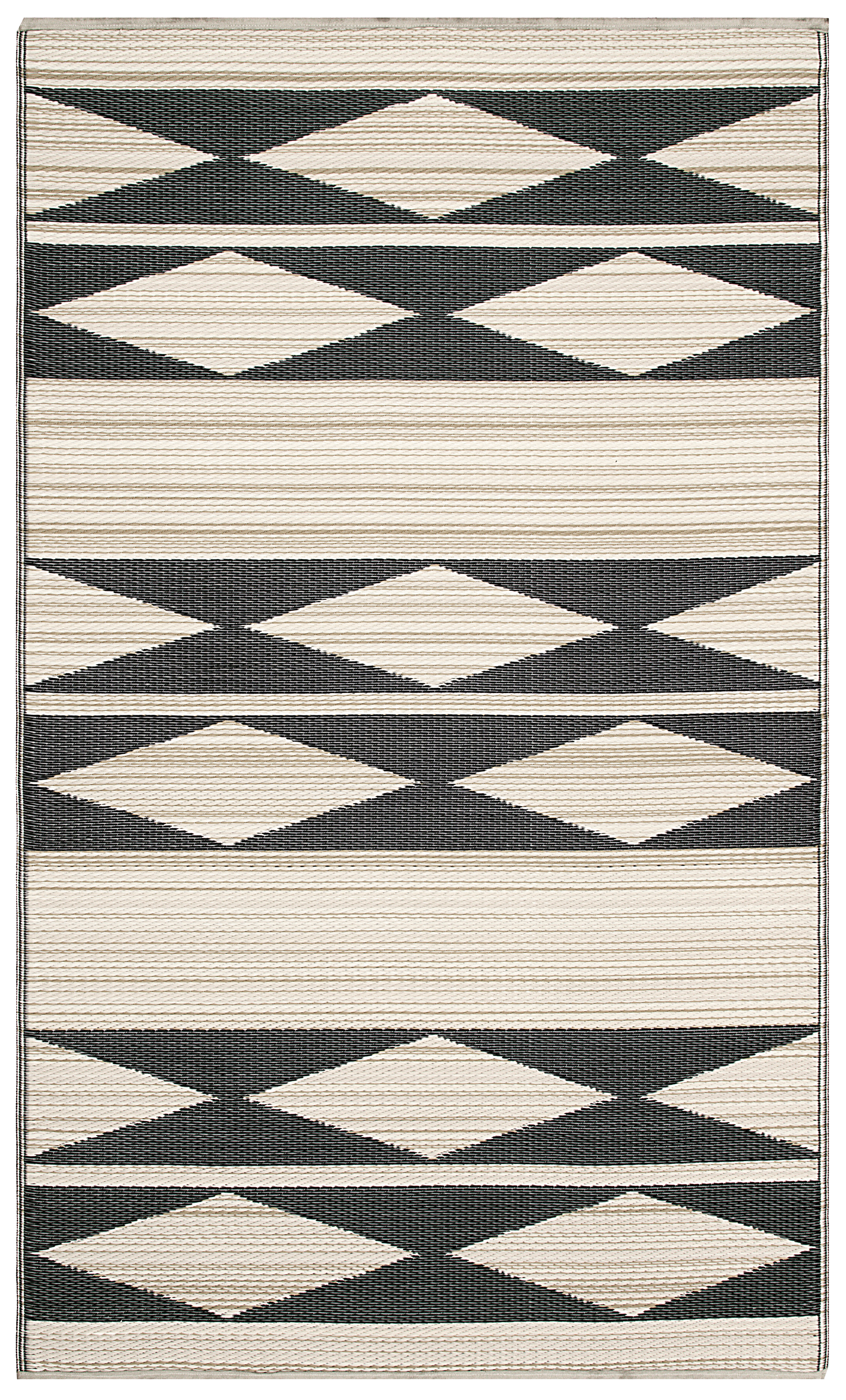 Cairo - Natural & Black Outdoor Rug for Patio by Fab Habitat