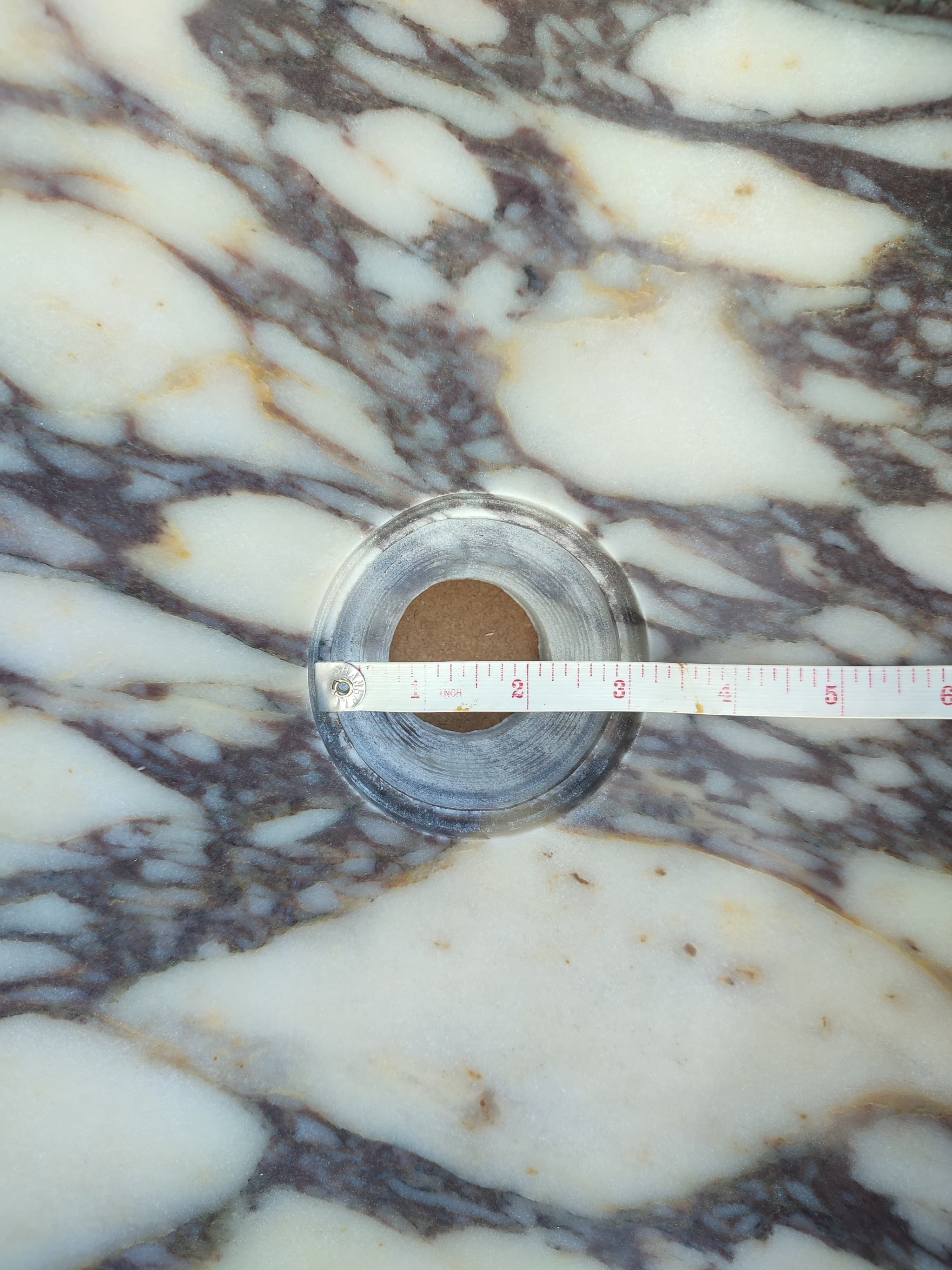 Calacatta Viola Marble Oval Shape Above Vanity Bathroom Sink (W)14" (L)18" (H)5" by GobekDesign