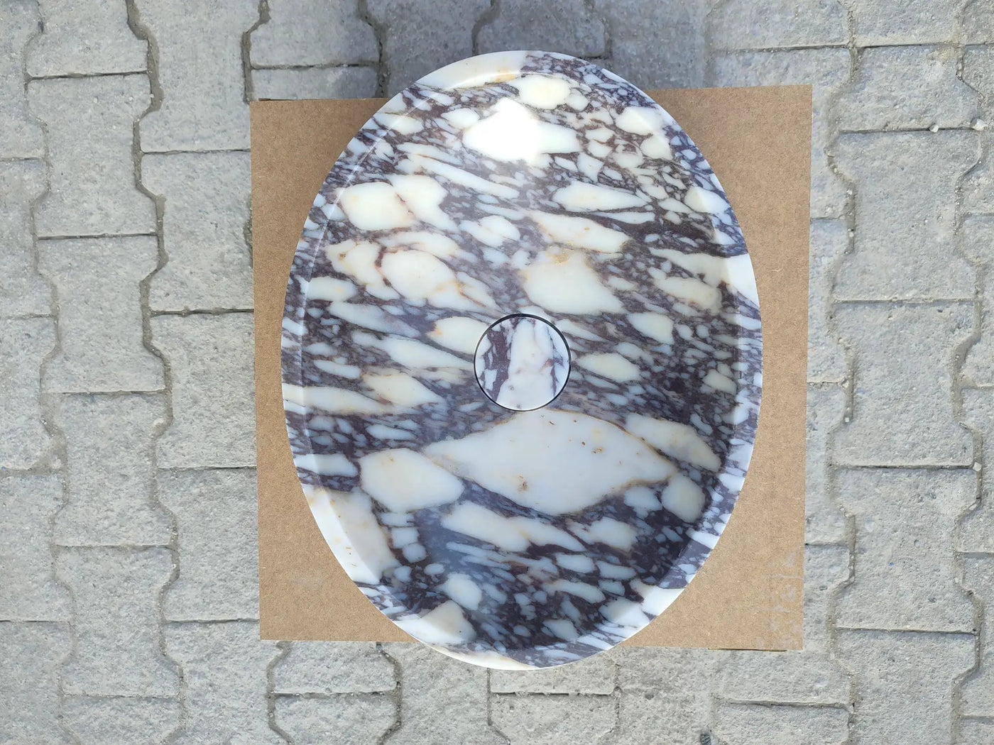Calacatta Viola Marble Oval Above Vanity Bathroom Sink 14x18x5 by GobekDesign