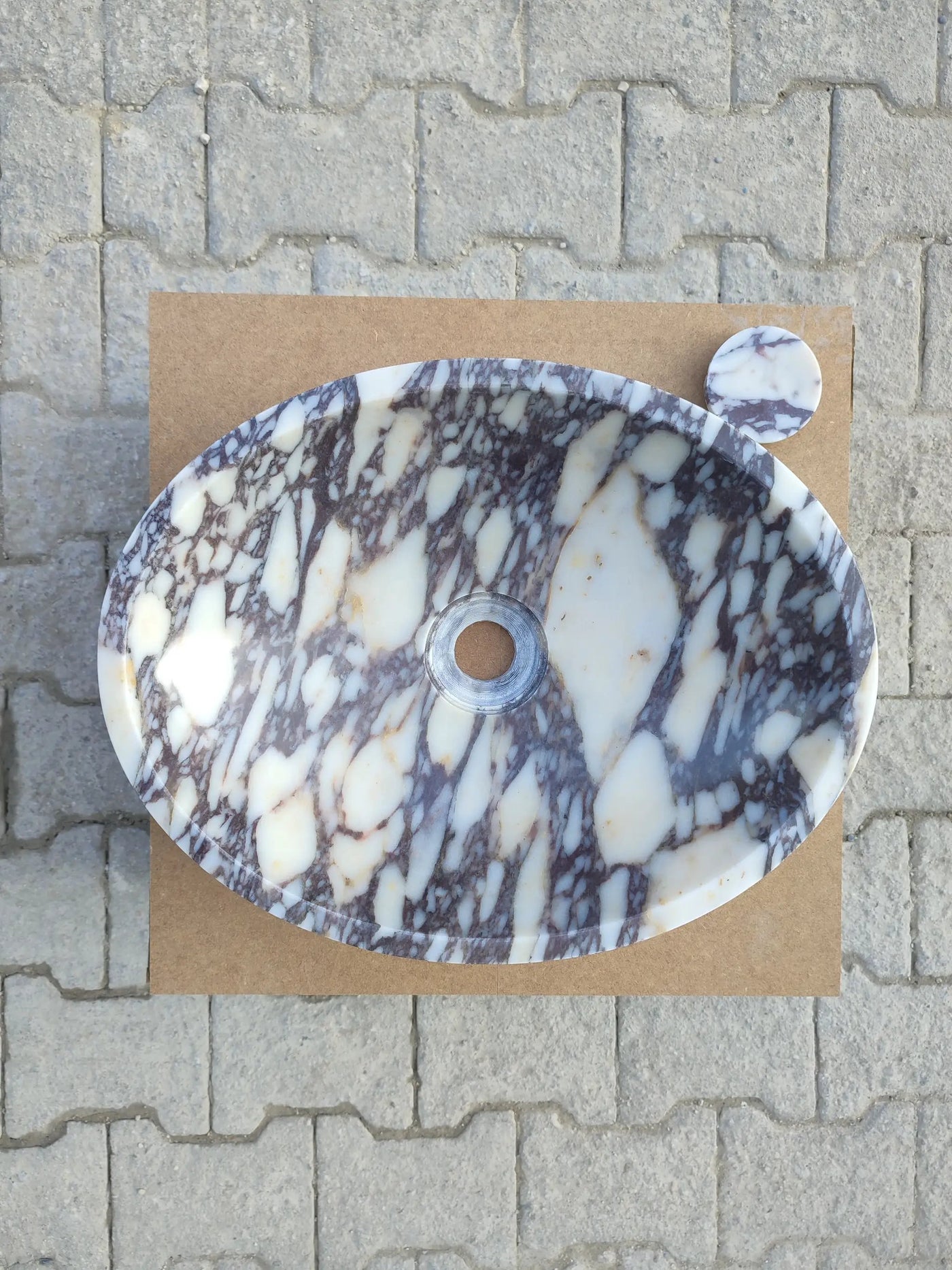 Calacatta Viola Marble Oval Above Vanity Bathroom Sink 14x18x5 by GobekDesign