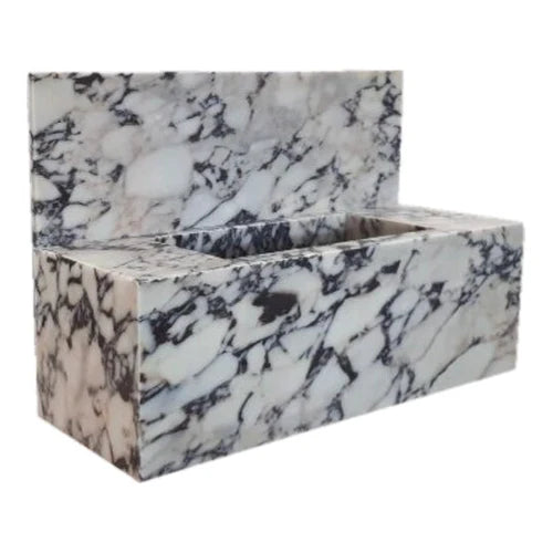 Calacatta Viola Marble Rectangular Wall-mount Bathroom Sink with 10" Backsplash (W)16" (L)32" (H)10" by GobekDesign