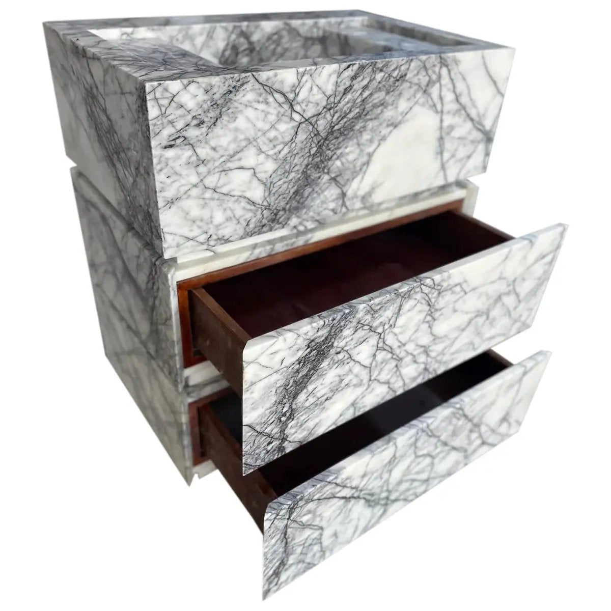 Calacatta Viola Marble Pedestal Sink - Handcrafted Stand Alone 20x30x34 by GobekDesign