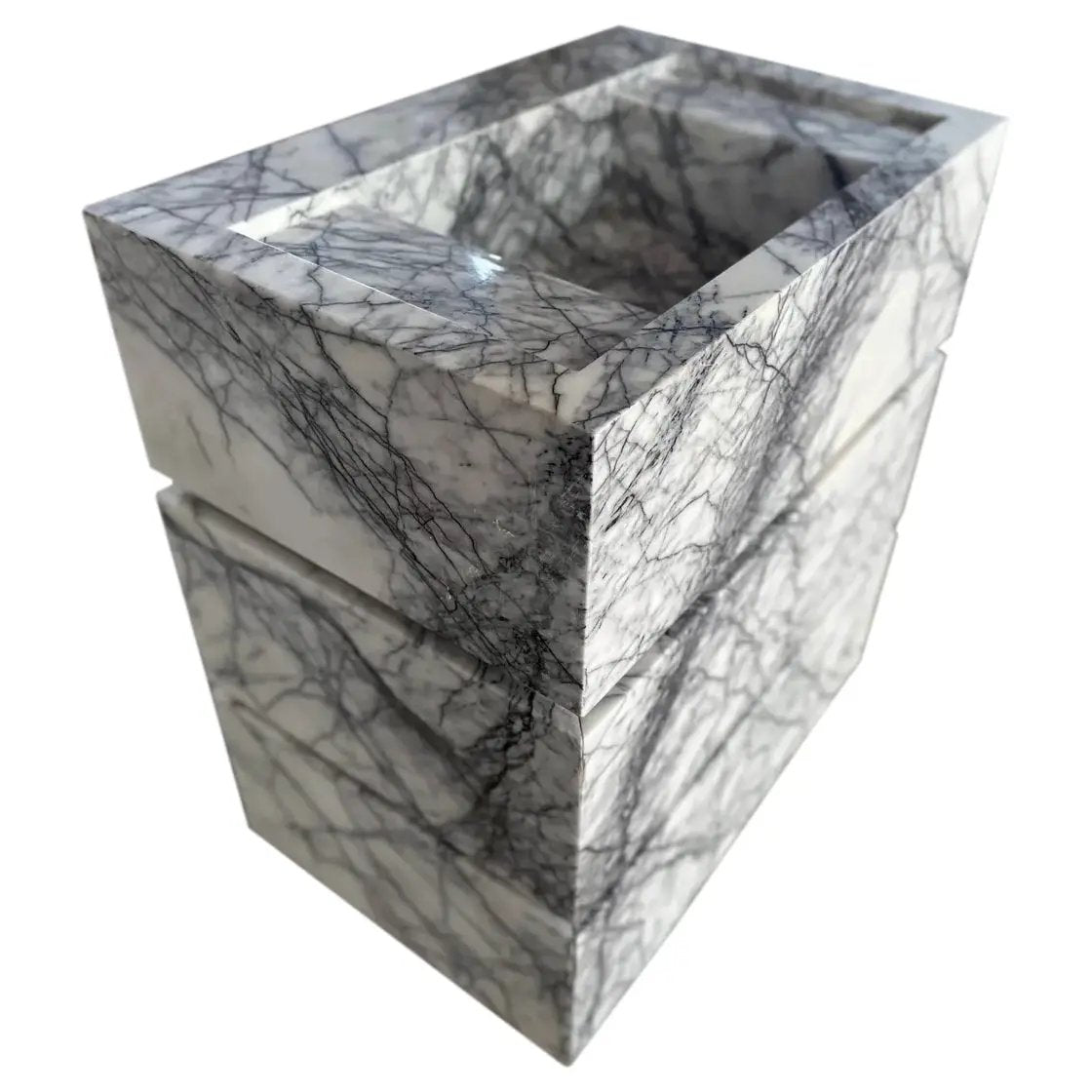 Calacatta Viola Marble Pedestal Sink - Handcrafted Stand Alone 20x30x34 by GobekDesign