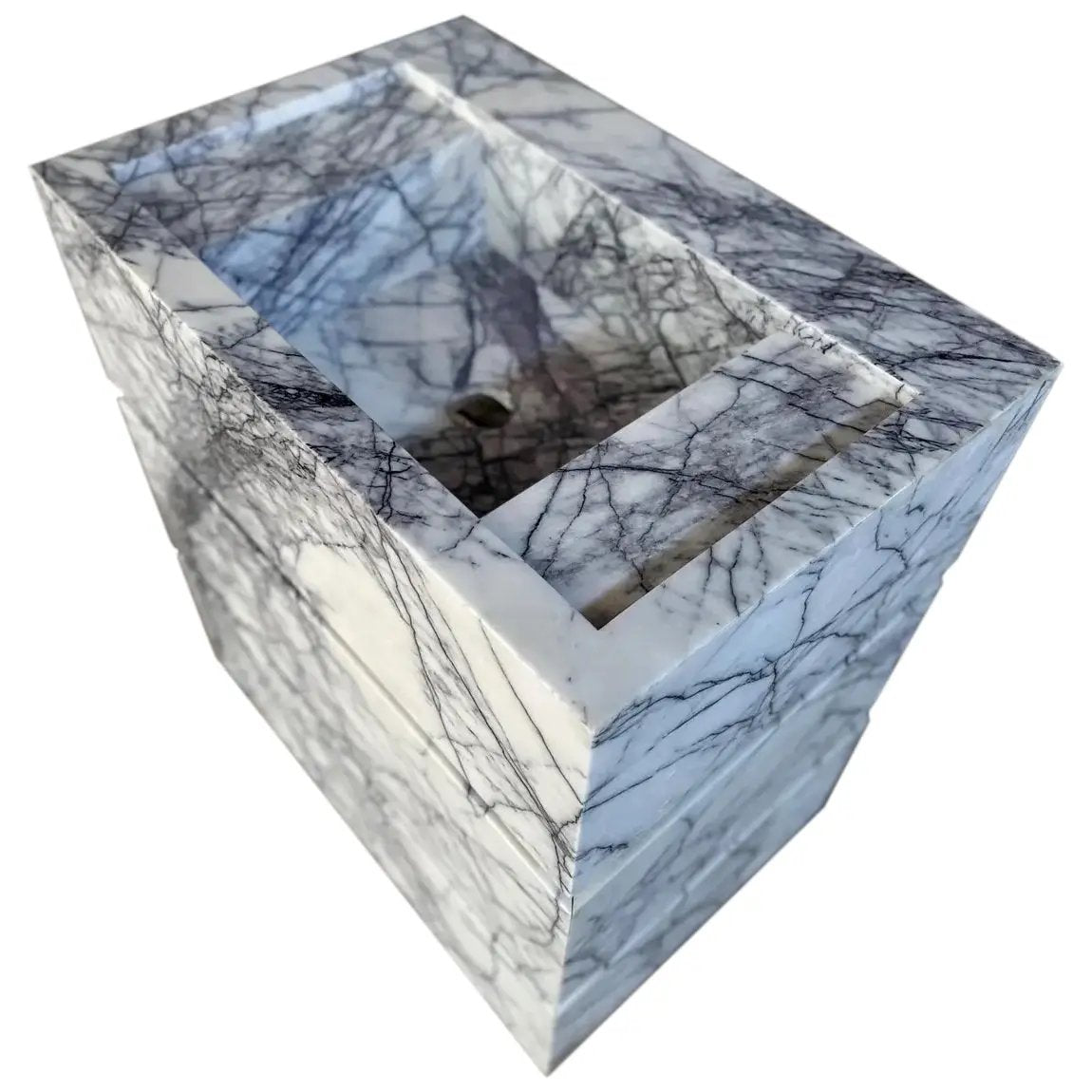 Calacatta Viola Marble Pedestal Sink - Handcrafted Stand Alone 20x30x34 by GobekDesign