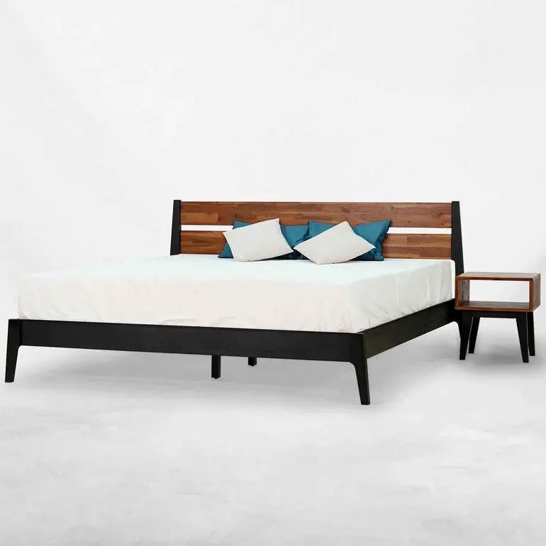 [Buy 1 Get 1] Callisto Solid Wood Bed Frame and Nightstand by Megsu