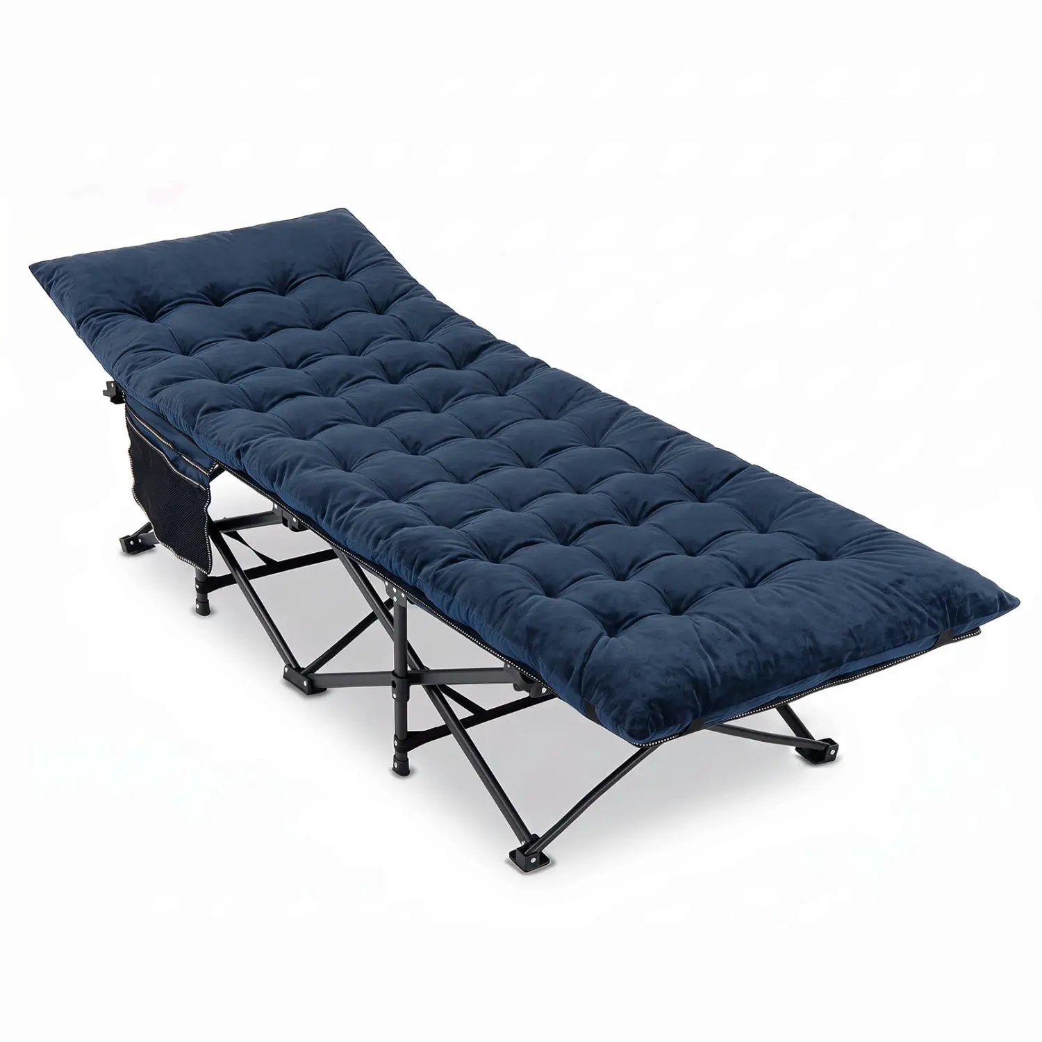 Camping Cot for Adults with Padded Mat and Carrying Bag by DirectDeals