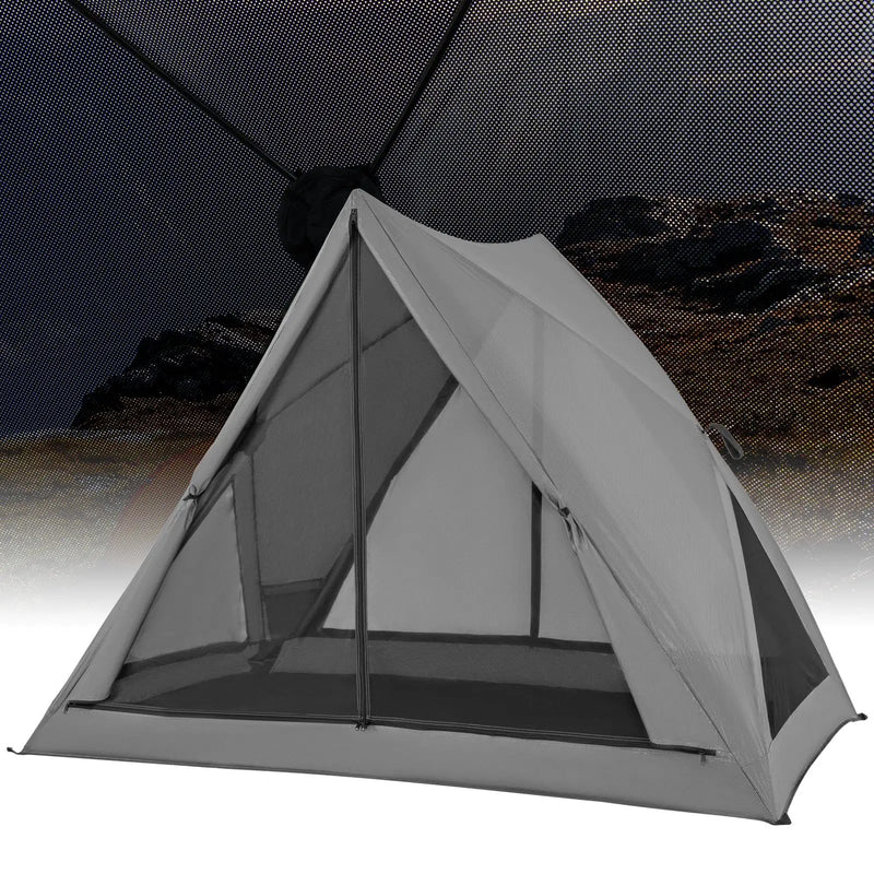 Pop-up Camping Tent for 2-3 People with Carry Bag and Rainfly for Backpacking Hiking Trip-Gray by DirectDeals
