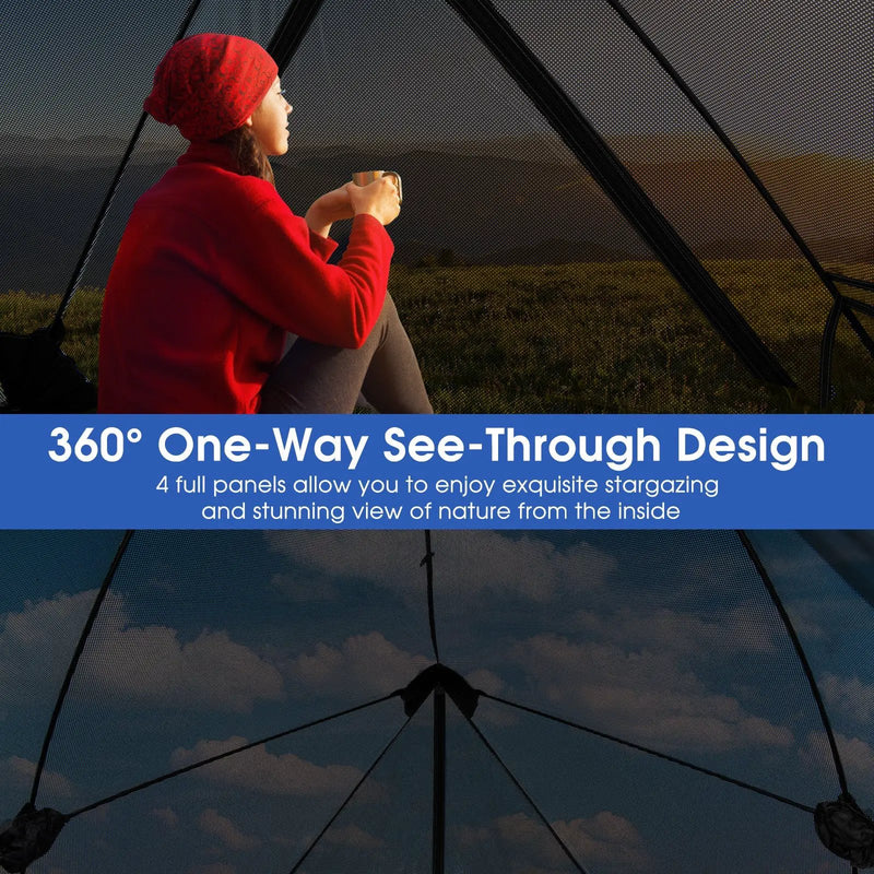 Pop-up Camping Tent for 2-3 People with Carry Bag and Rainfly for Backpacking Hiking Trip-Gray by DirectDeals