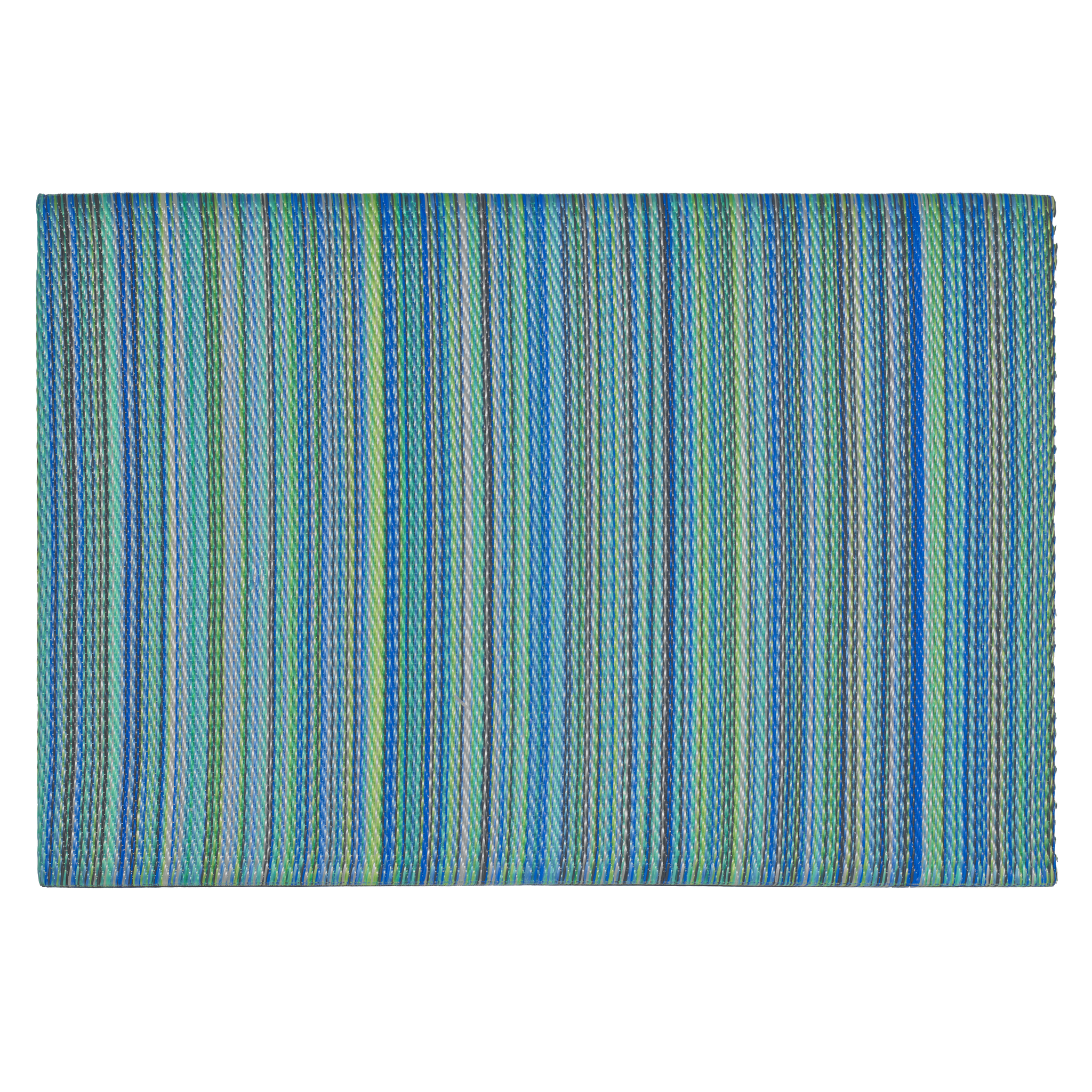 Cancun Turquoise & Moss Green Outdoor Doormat – 24" x 36" Non-Slip, Recycled Plastic by Fab Habitat