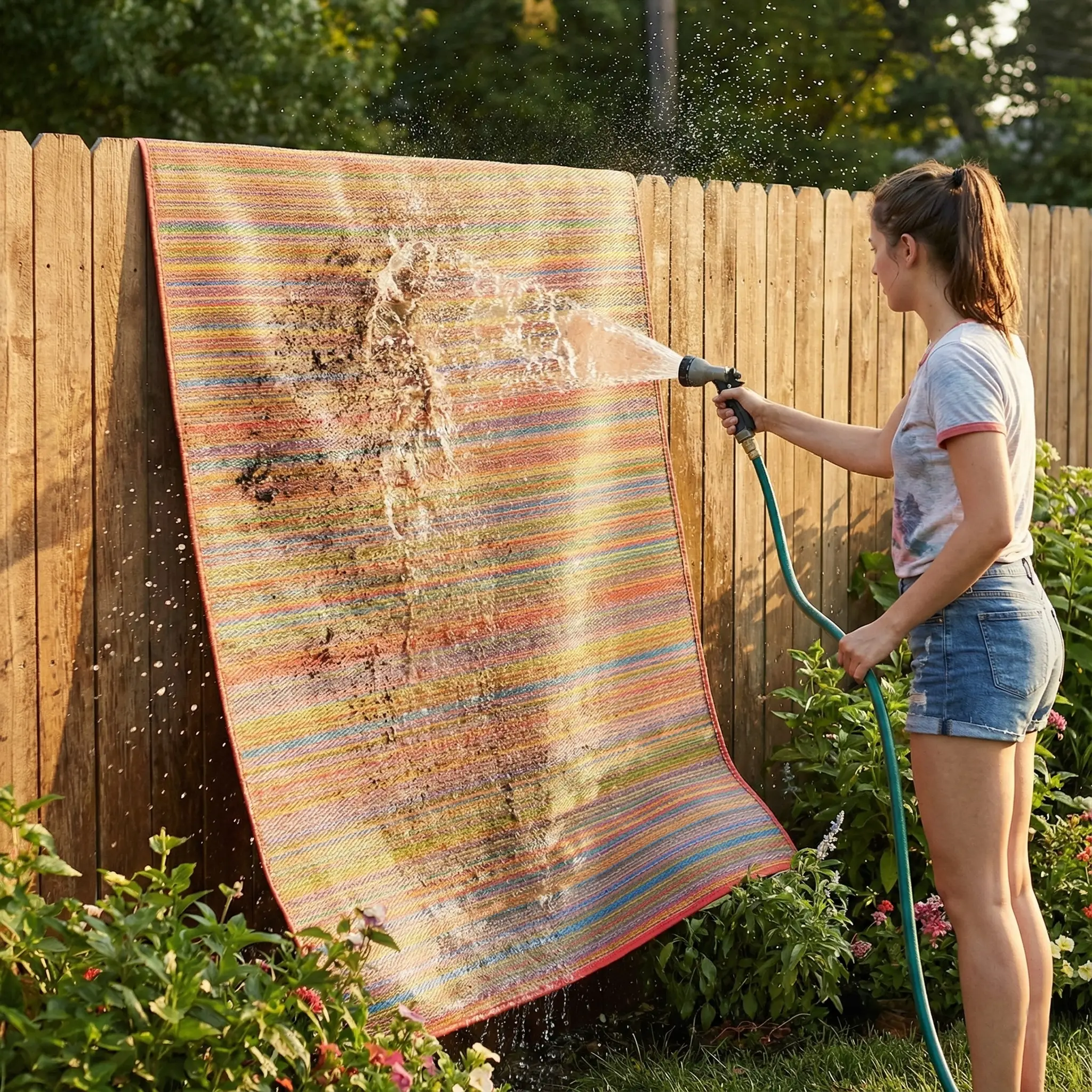 Cancun - Multicolor Outdoor Rug for Patio by Fab Habitat