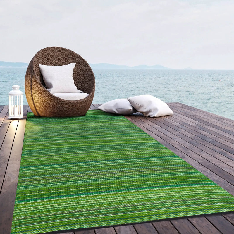 Cancun - Green Outdoor Rug for Patio by Fab Habitat