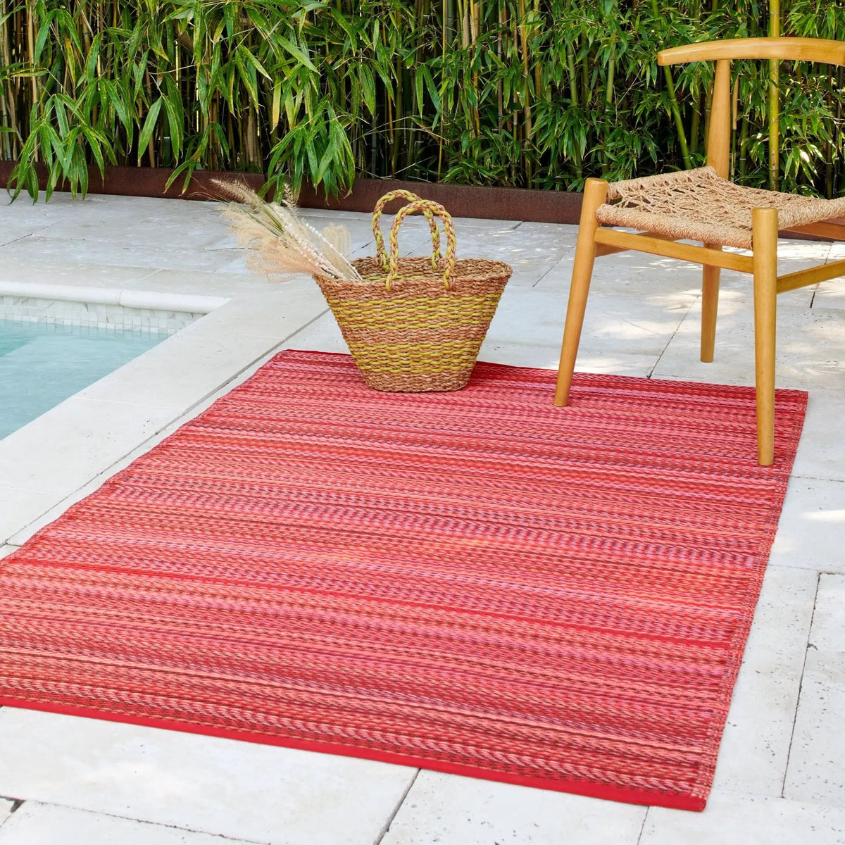 Cancun Outdoor Rug for Patio, installed in a room 2