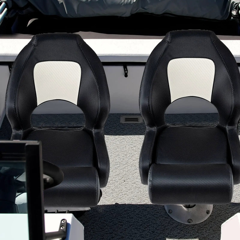 Captain Bucket Seat with Waterproof PVC Leather for Sightseeing Boat-Black by DirectDeals