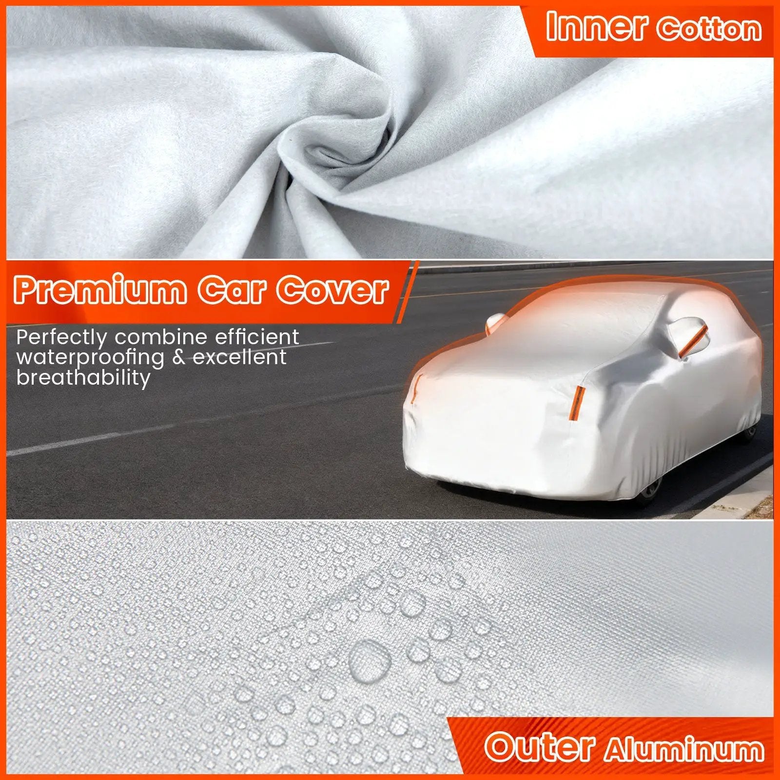 Car Cover for Automobiles 200 Inch Rain Sun UV Protection Fit SUV BMW Honda Lexus Mercedes-Benz by DirectDeals