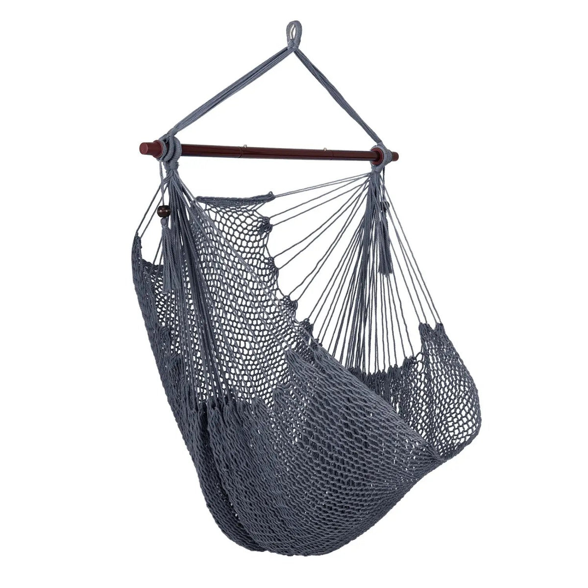 Caribbean Hammock Chair with Metal Spreader Bar Large Soft-Spun Rope Woven Swing, photo 2 of 16