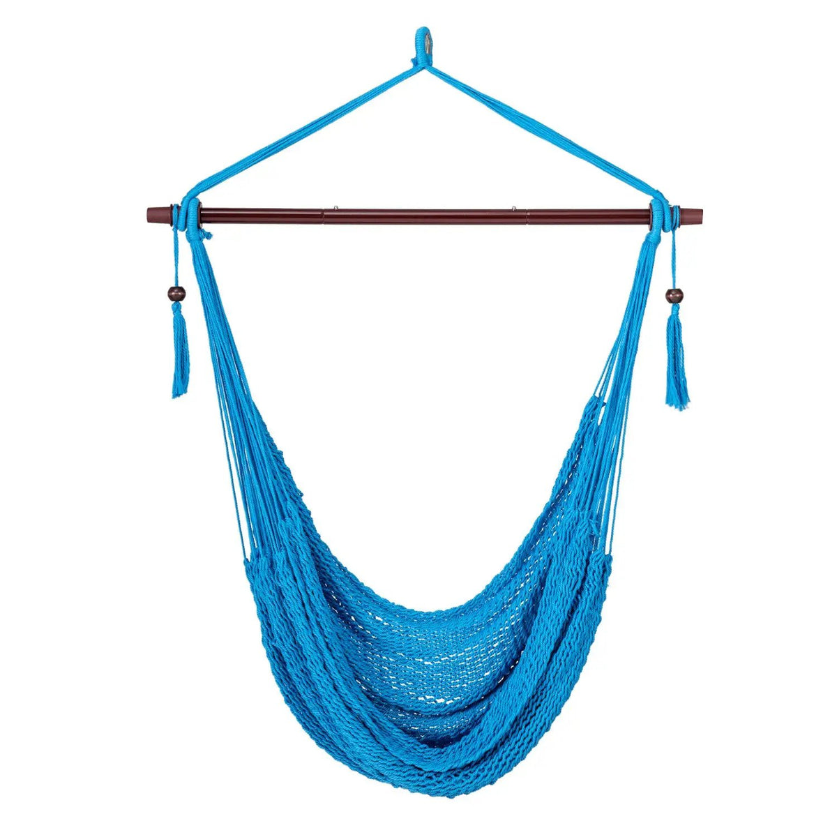 Caribbean Hammock Chair with Metal Spreader Bar Large Soft-Spun Rope Woven Swing, photo 4 of 16