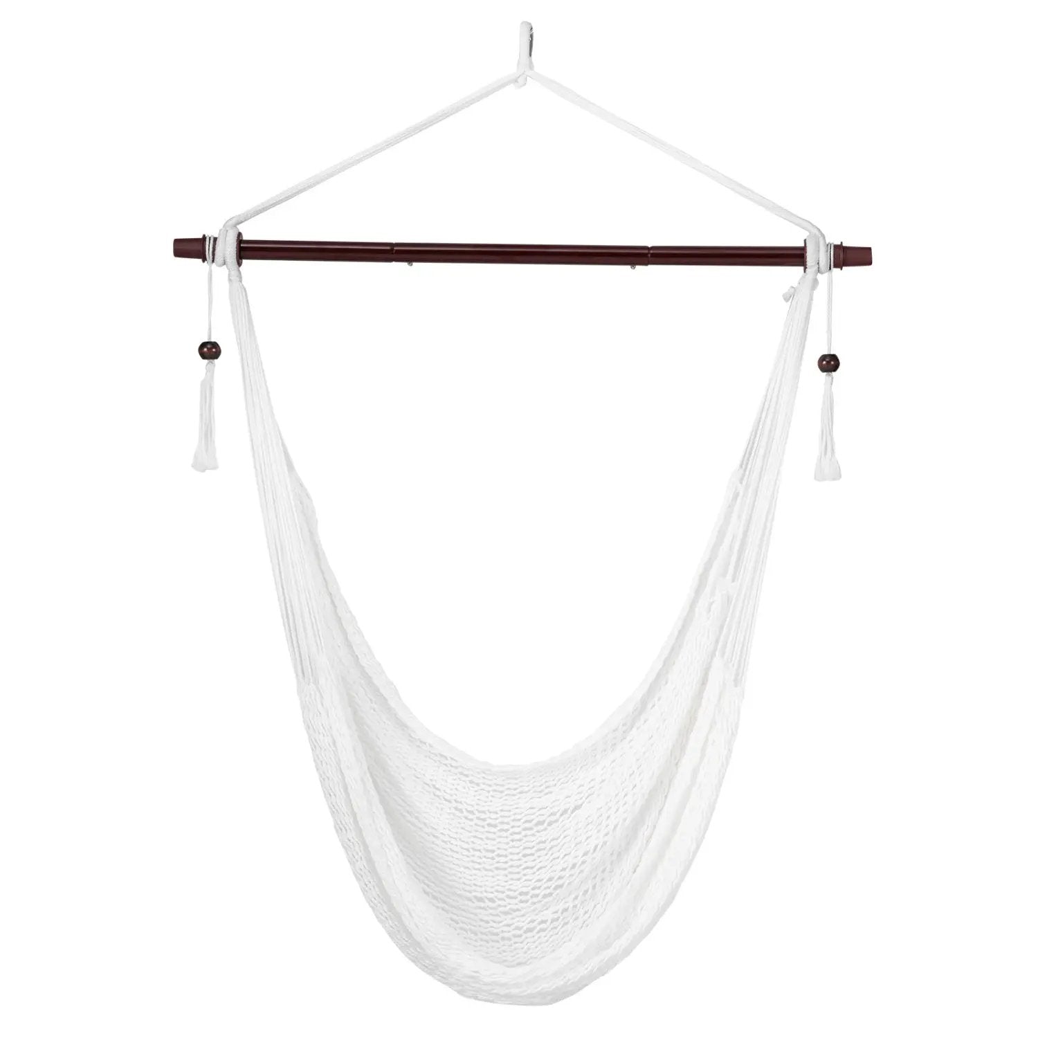 Caribbean Hammock Chair with Metal Spreader Bar - Beige by DirectDeals