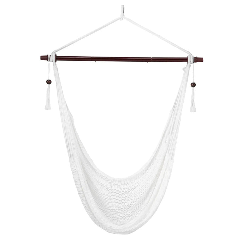 Caribbean Hammock Chair with Metal Spreader Bar - Beige by DirectDeals