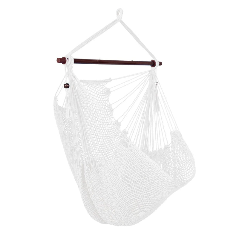 Caribbean Hammock Chair with Metal Spreader Bar - Beige by DirectDeals