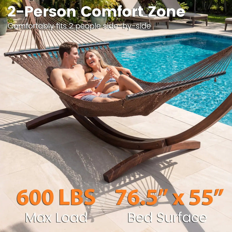 Caribbean Hammock with Spreader Bar for Patio Poolside by DirectDeals