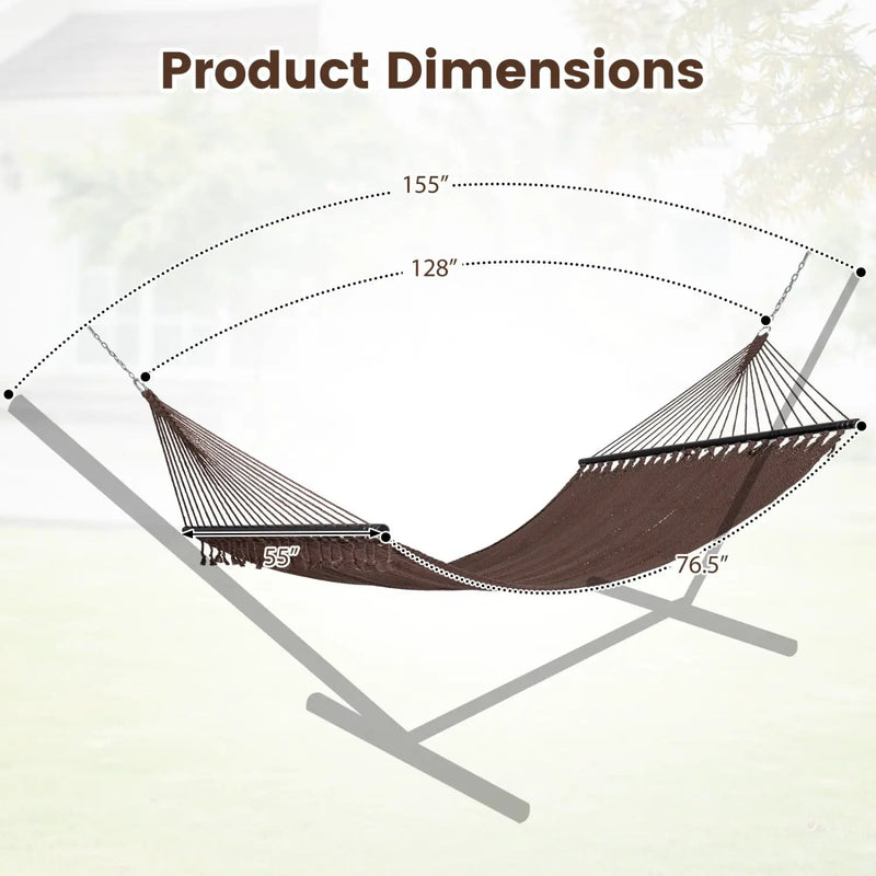 Caribbean Hammock with Spreader Bar for Patio Poolside by DirectDeals