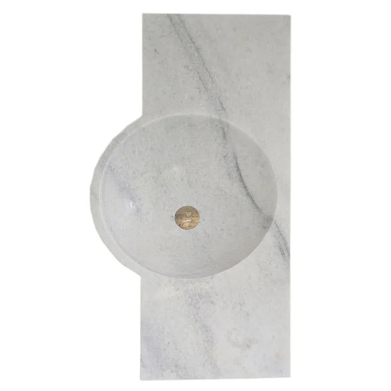 Carrara White Marble Above-vanity Wall-mount Bathroom Sink (W)16" (L)36" (H)5" by GobekDesign