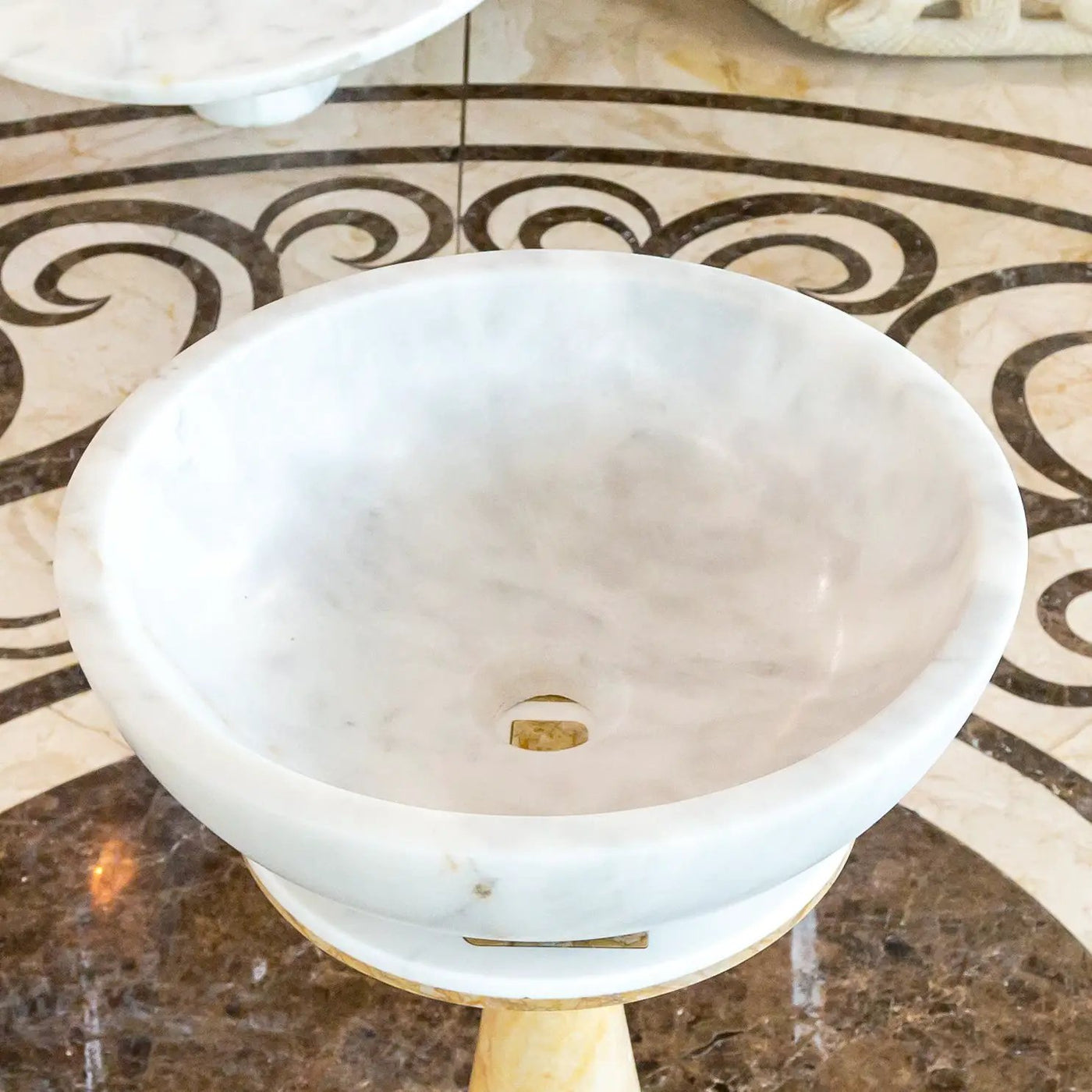 Carrara White Marble Natural Stone Vessel Sink - Polished 16x6 by GobekDesign