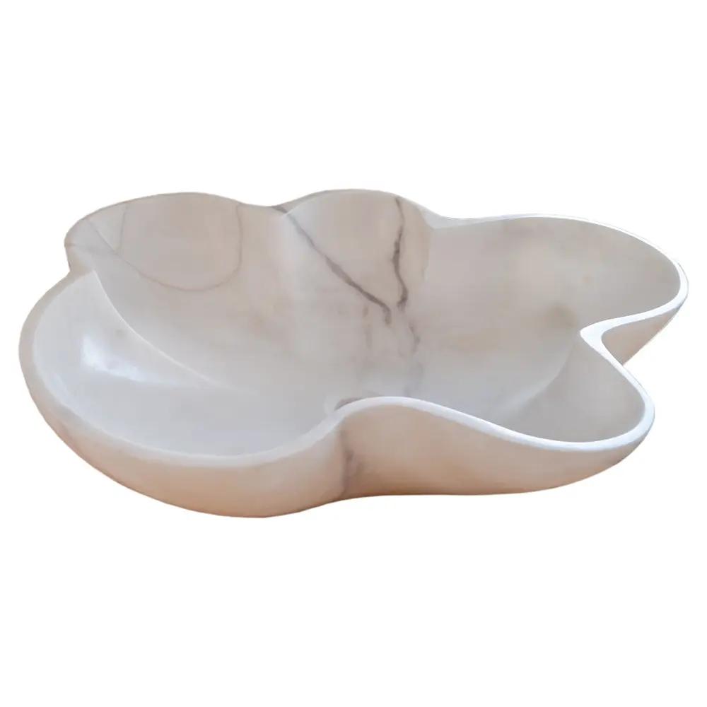 Carrara White Marble Artistic Vessel Sink - Polished 24.5x18x6 by GobekDesign
