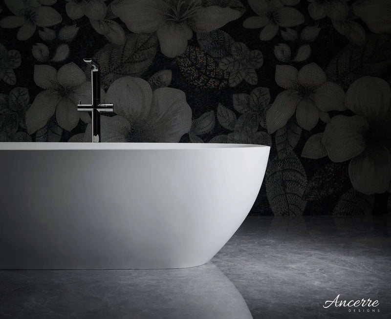 Cascade 63” Freestanding Solid Surface Bathtub by Ancerre Designs