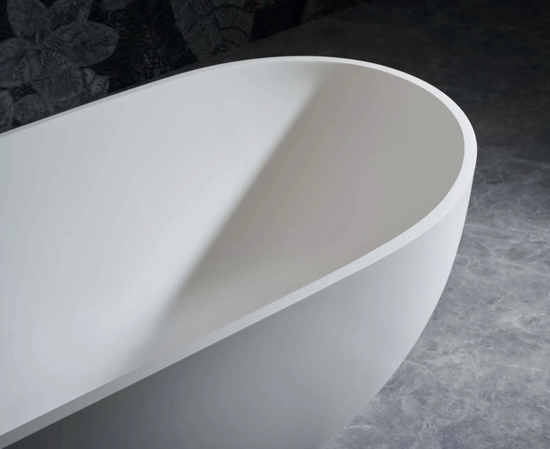 Cascade 63” Freestanding Solid Surface Bathtub by Ancerre Designs