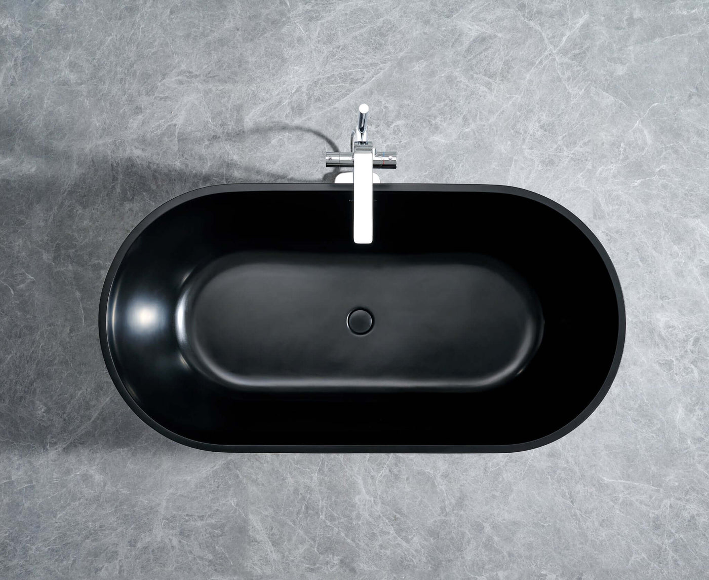 Cascade 59” Freestanding Solid Surface Bathtub by Ancerre Designs