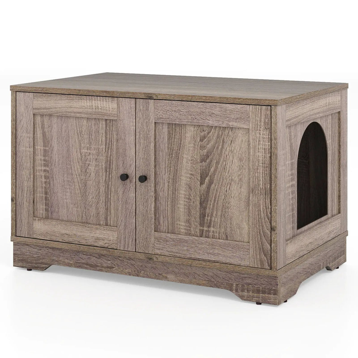 Cat Litter Box Enclosure Furniture Indoor Wooden Cat House End Side Table Nightstand, photo 9 of 24