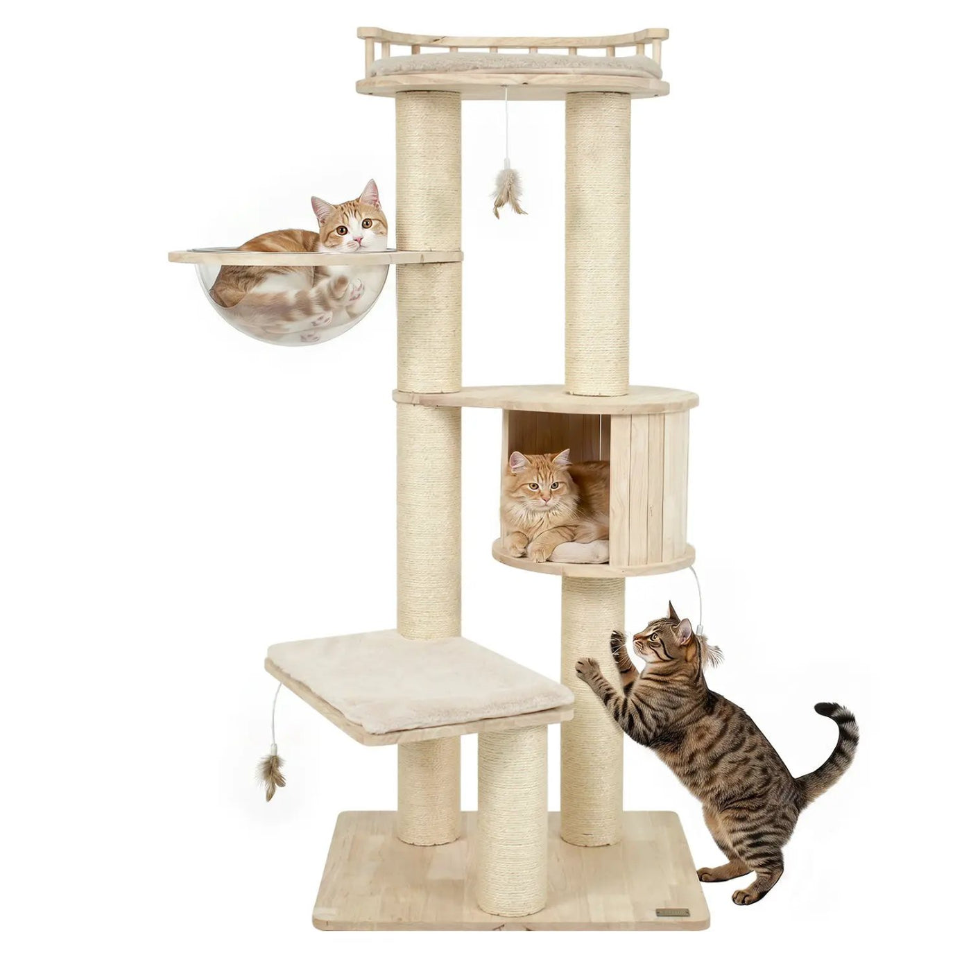 Multi-Level Cat Tree with Perch, Condo & Scratching Posts by DirectDeals