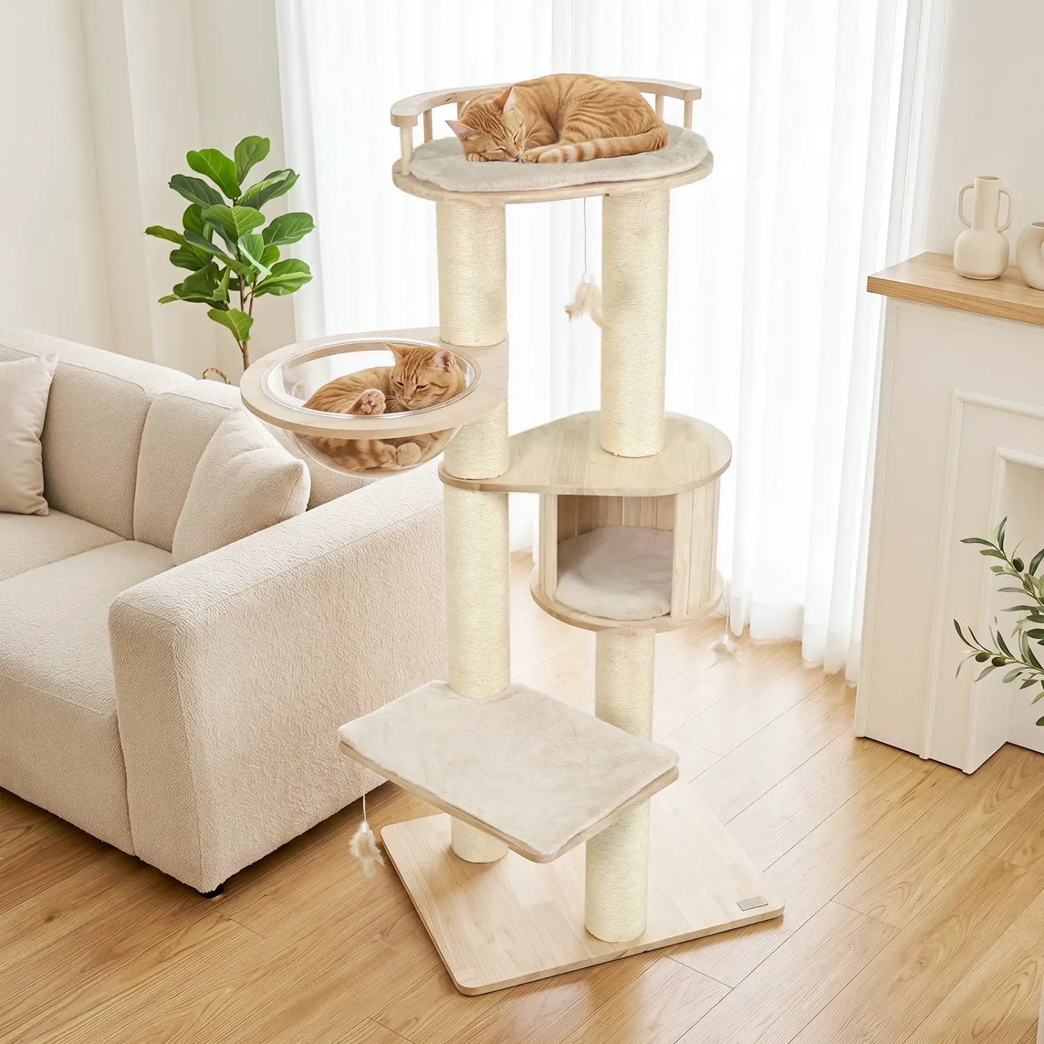 Multi-Level Cat Tree with Perch, Condo & Scratching Posts by DirectDeals