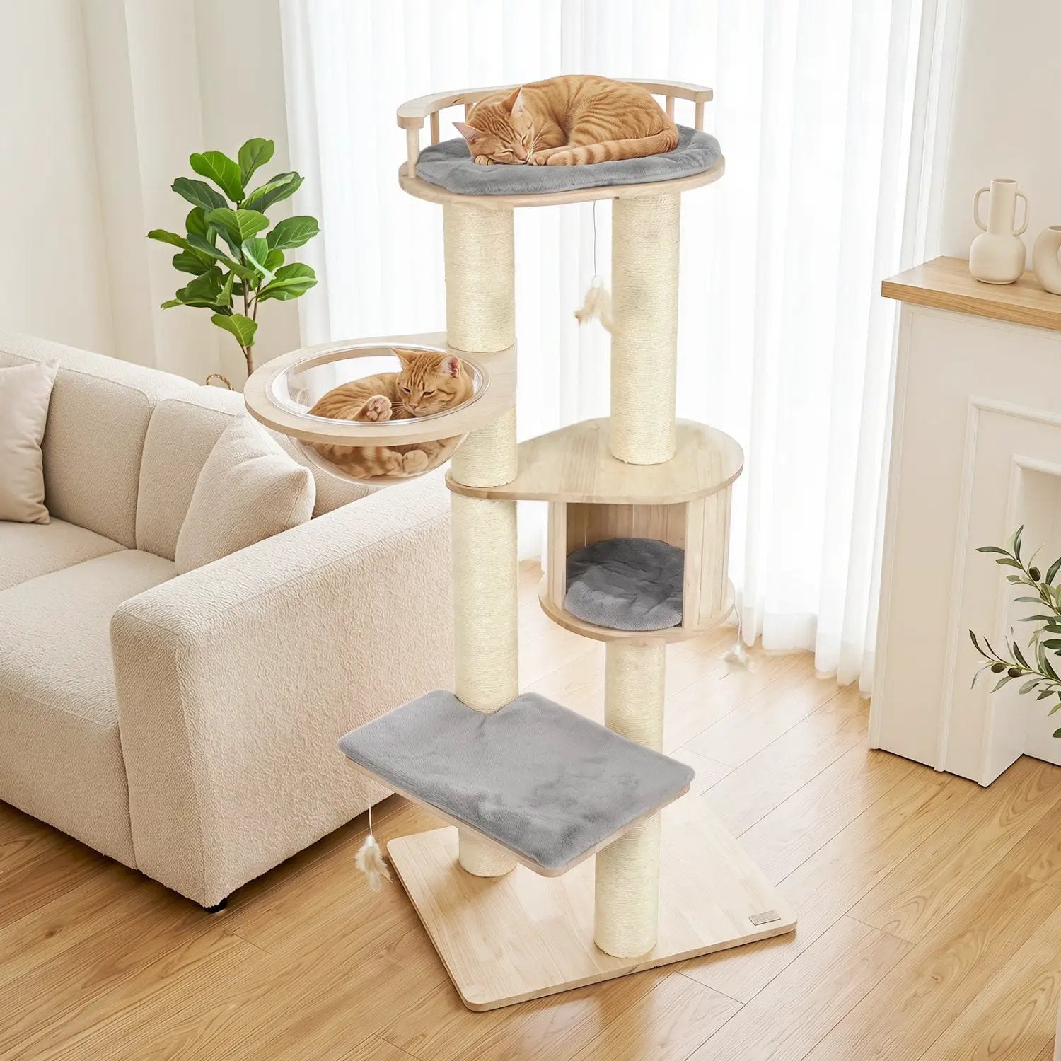 Multi-Level Cat Tree with Perch, Condo & Scratching Posts by DirectDeals