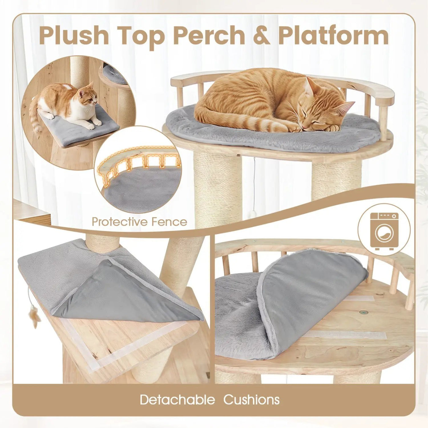 Multi-Level Cat Tree with Perch, Condo & Scratching Posts by DirectDeals