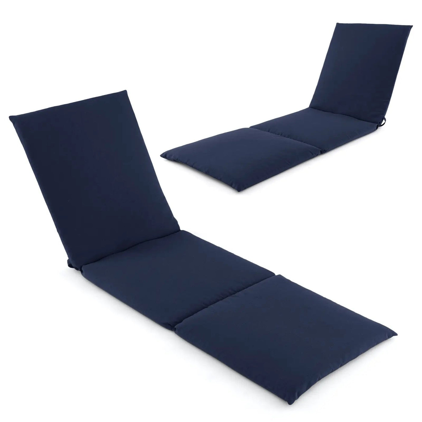 Outdoor Chaise Lounge Cushion Patio Furniture Folding Pad with Fixing Straps by DirectDeals