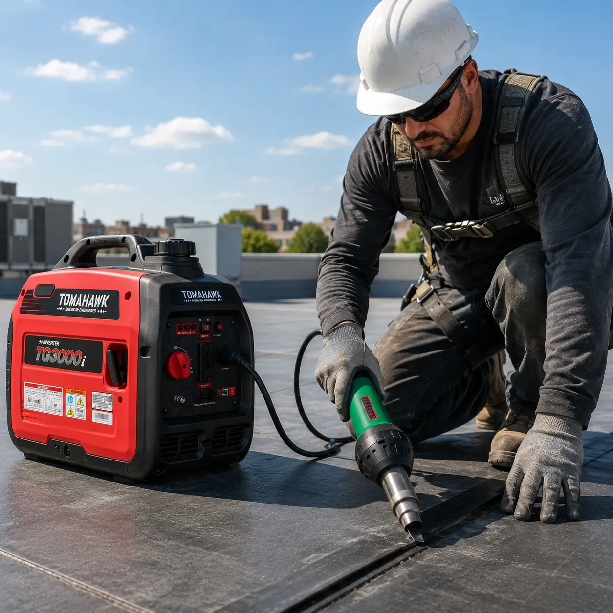 3000 Watt Inverter Generator Super Quiet Portable Gas Power Professional Use by Tomahawk Power