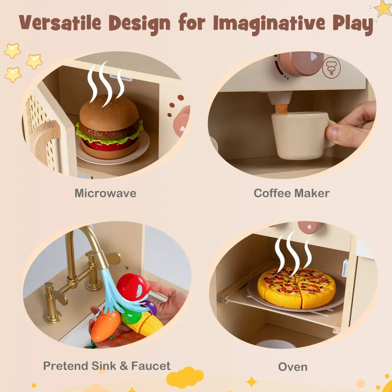 Chef Pretend Play Kitchen for Kids with Realistic Lights and Sounds by DirectDeals