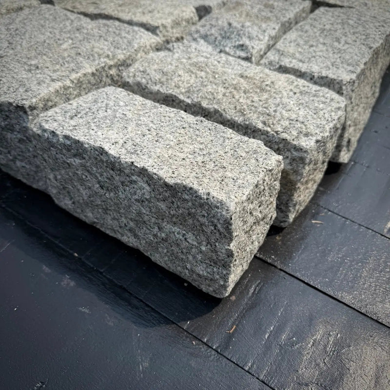 New Landscape Granite Belgian Block 8" x 4" x 4" by Chief Bricks