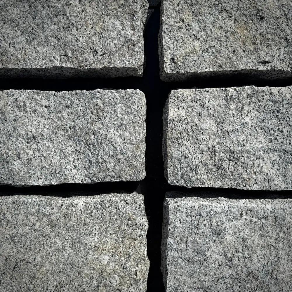 New Granite Paver Belgian Block 12" x 6" x 3" by Chief Bricks